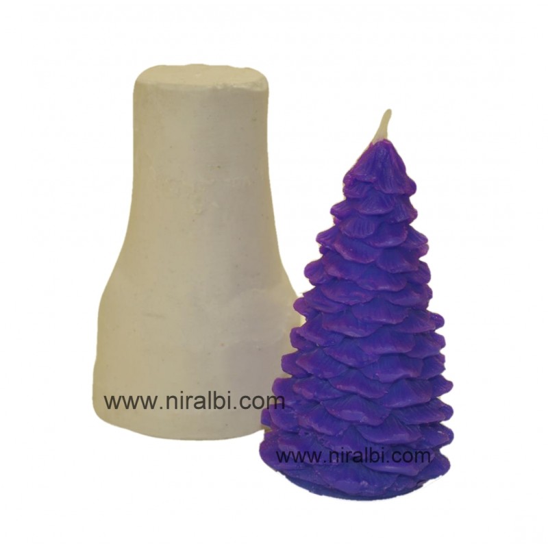 Large X-Mass Tree Silicone Rubber Candle Mould