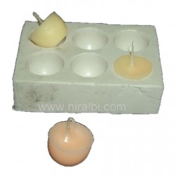 6 Cavity Silicone Pooja Joty Candle Mould