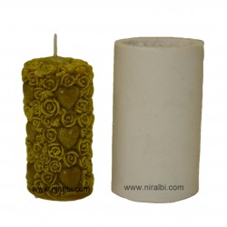 Heart & Rose Flower Silicone Candle Mould