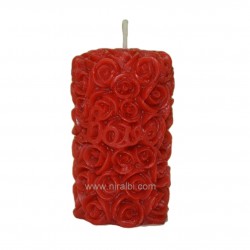 Rose Pillar Silicone Candle Mould