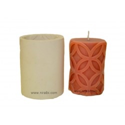 Designer Pillar Candle Mould with Geaometry type Circle design