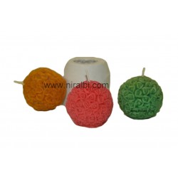 Designer Rose Flower Ball Candle Mould, SL290