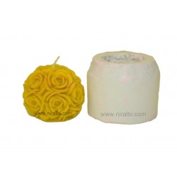 Big Rose Ball Rubber Candle Mold