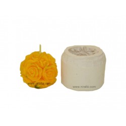 Small Rose Ball Silicone Candle Mould - SL522 Niral Industries