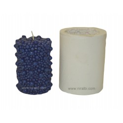 Bubbles Cylinder small Pillar Silicone  Candle Mould - SL545 Niral Industries