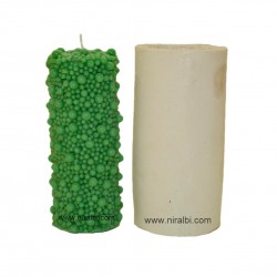 Bubbles Cylinder Large Pillar Silicone Candle Mould - SL546 Niral Industries