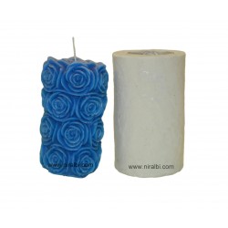 Rose Pillar Silicone Candle Mould - SL595 Niral Industries