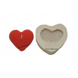 Pearl Heart Shape Silicone Candle Mould