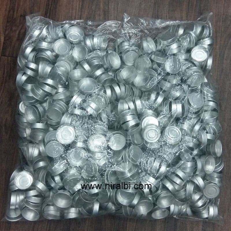 Niral Silver T Light Containers (1000 pcs) 35 x 10