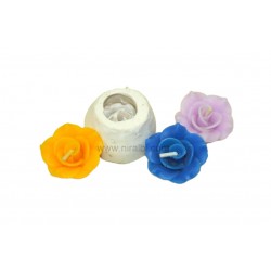 Niral Floating, Rose Designer Flower Candle Mold, Dia - 3.5 cm