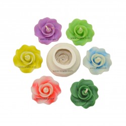 Niral Rubber Rose Flower, Silicone Candle Mould, Candle Wt - 15 gm
