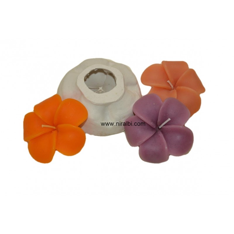 Periwinkle Flower Candle Mould, 40 gm Candle Wt Periwinkle Flower Candle Mould, 40 gm Candle Wt