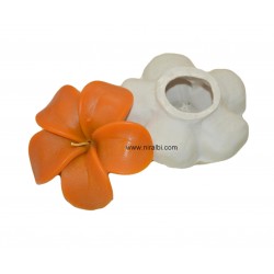 Periwinkle Flower Rubber Candle Mould