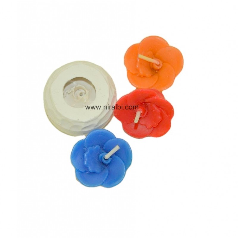 Small Floating Flower Candle Mould, 6 gm Candle Wt, Niral Industries Small Floating Flower Candle Mould, 6 gm Candle Wt, Niral Industries