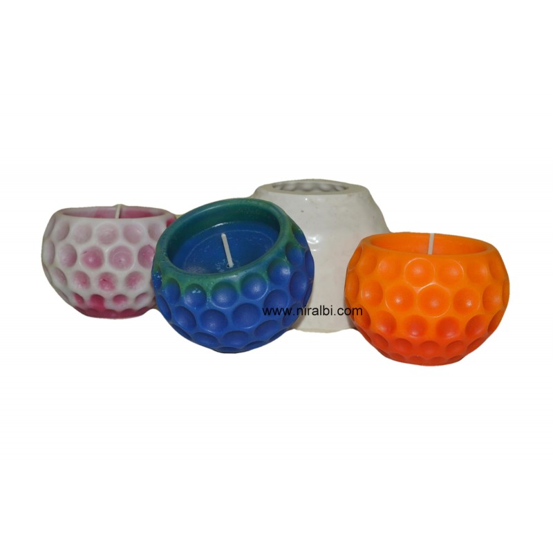 Designer Ball Candle Mold With Hole Pattern Designer Ball Candle Mold With Hole Pattern