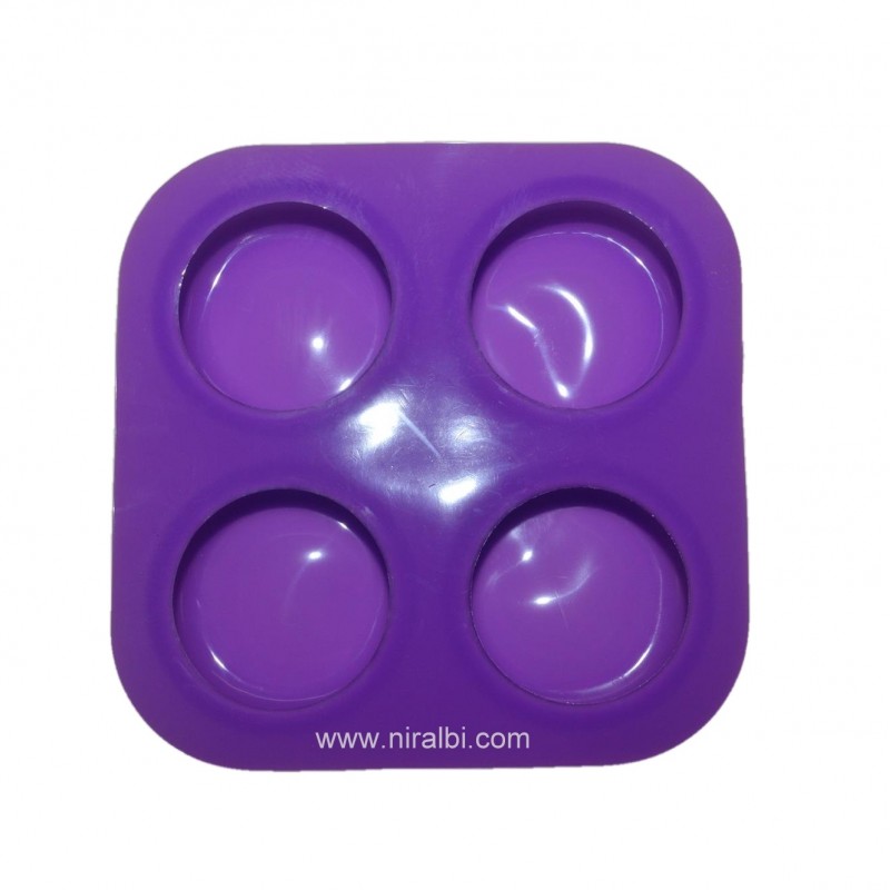 Round Shape Rubber Soap Mould - 4 cavity Round Shape Rubber Soap Mould - 4 cavity