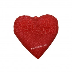 Designer Heart Rubber Soap Mould, Soap Wt - 160 gm