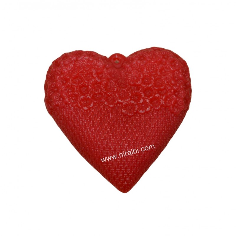 Designer Heart Rubber Soap Mould, Soap Wt - 160 gm Designer Heart Rubber Soap Mould, Soap Wt - 160 gm