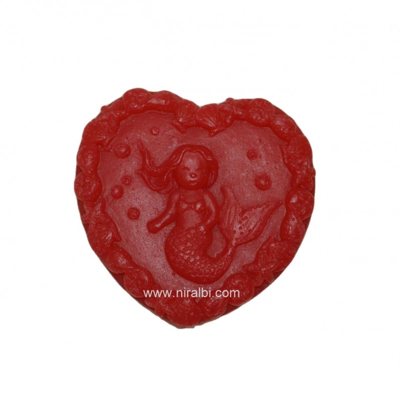 Heart Mermaid Design Silicone Rubber Soap Mould, Nira Industries Heart Mermaid Design Silicone Rubber Soap Mould, Nira Industries