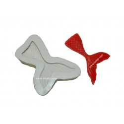 Small Fish Tail Design Rubber Soap Mould - 10 gm