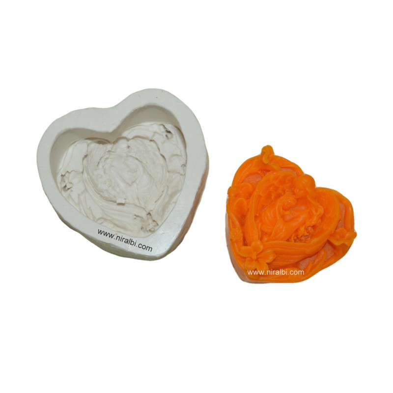 Jejus Christ Angle Baby Mother Love Design Silicone Soap Mould - 85 gm Jejus Christ Angle Baby Mother Love Design Silicone Soap Mould - 85 gm