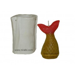 Fish Tail Rubber Candle Mould - 36 gm