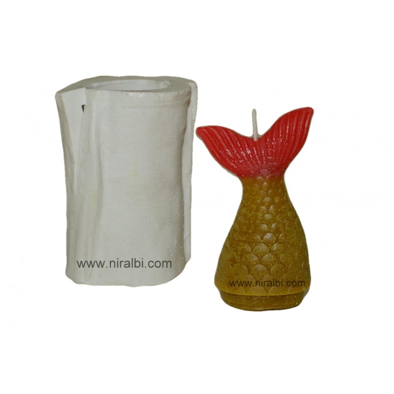Fish Tail Rubber Candle Mould - 36 gm Fish Tail Rubber Candle Mould - 36 gm