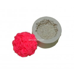 Niral Big Rose Petal Designer Pillar Mould - Wt - 75 gm