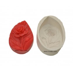 3D Rose Flower Rubber Soap Mould
