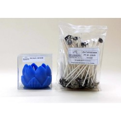 Designer Lotus Candle Mould With PVC and Wick Size