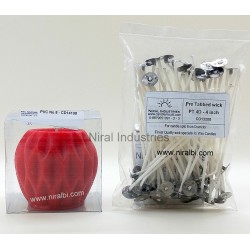 Three Dimensional Geometric Texture Candle Mould - SL596 Niral Industries-Dia-6.5cm