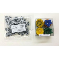 Flower Pillar Silicone Rubber Candle Mould - 16 gm