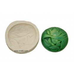 Half Face With Rose, Leaf Rubber Silicone Rubber Soap Mould
