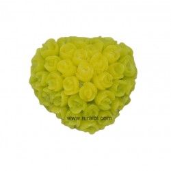 Niral 3D Cute Roses In Heart Shape Rubber Mould