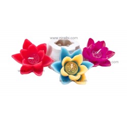 Medium Lotus Silicone Candle Mould - SL715.