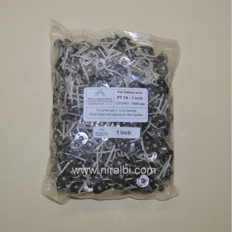 CD13401 - 1 Inch - 1A Wick, Pre - Tabbed, Niral Industries CD13401 - 1 Inch - 1A Wick, Pre - Tabbed, Niral Industries