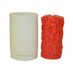 Large Flower Design Pillar Candle Mould