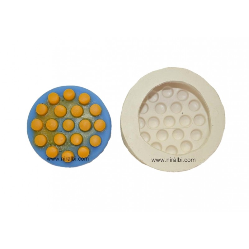Circle Accupressure Rubber Soap Mould Circle Accupressure Rubber Soap Mould