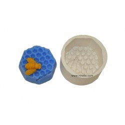 Honey Comb With Bee Rubber Soap Mould