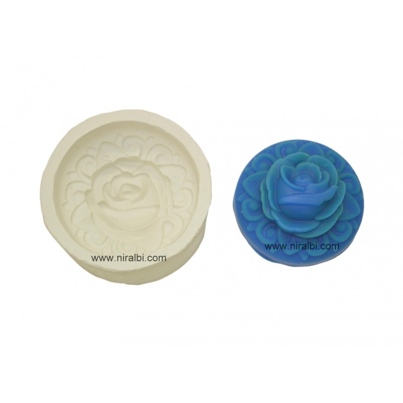 3D Rose In Rounded Soap Making Mould 3D Rose In Rounded Soap Making Mould