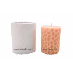 Cobblestone Silicone Texture Candle Mould, Candle weight 230 gm
