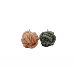 Thread Silicone Knot Candle Mould , Candle Weight 62 gm