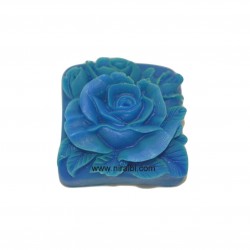 3D Rose In Square Shape Rubber Silicone Soap Mould