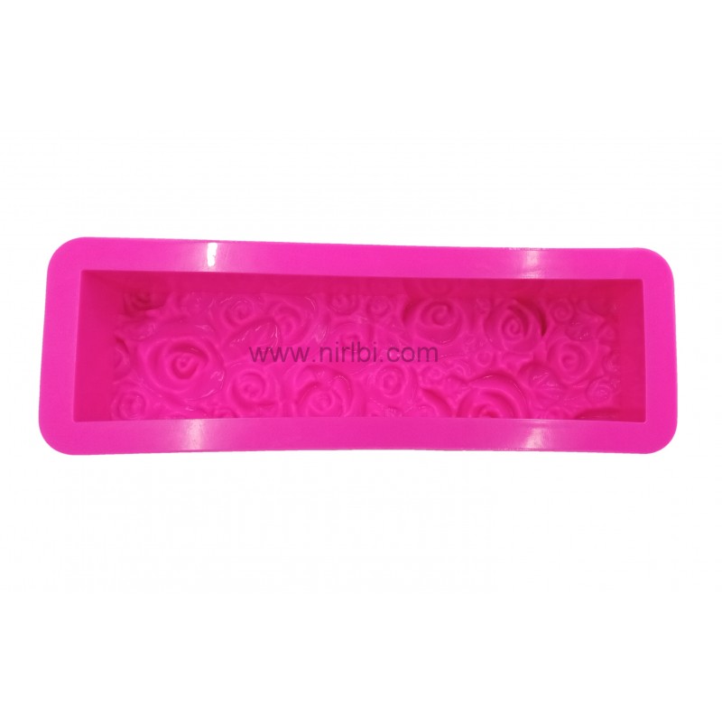 Rose Design Loaf Soap Mould - Niral Industries Rose Design Loaf Soap Mould - Niral Industries