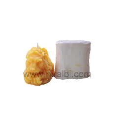 Lion Design Silicon candle Mould-candle height- 4.8 cm- Niral Industries