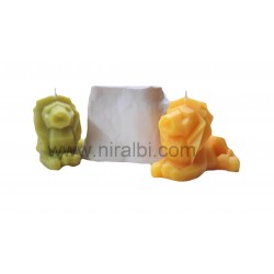 3 D -Lion Design Silicone Candle Mould-Candle weight-49 gm-Niral Industries