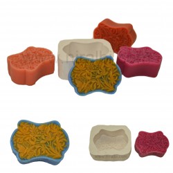 Designer 2D Rubber Soap Mould, Niral Industires, 70 gm