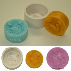 Niral Swan With Lotus Silicone Soap Mould, Soap Wt - 140 gm