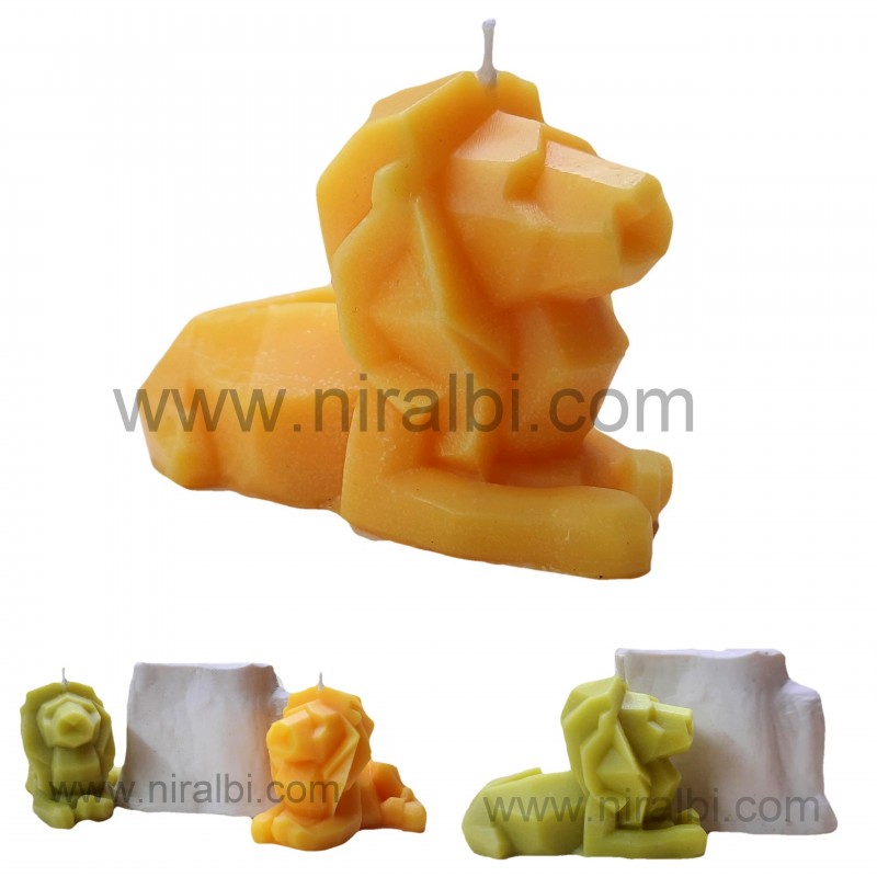 3 D -Lion Design Silicone Candle Mould - SL772 3 D -Lion Design Silicone Candle Mould - SL772
