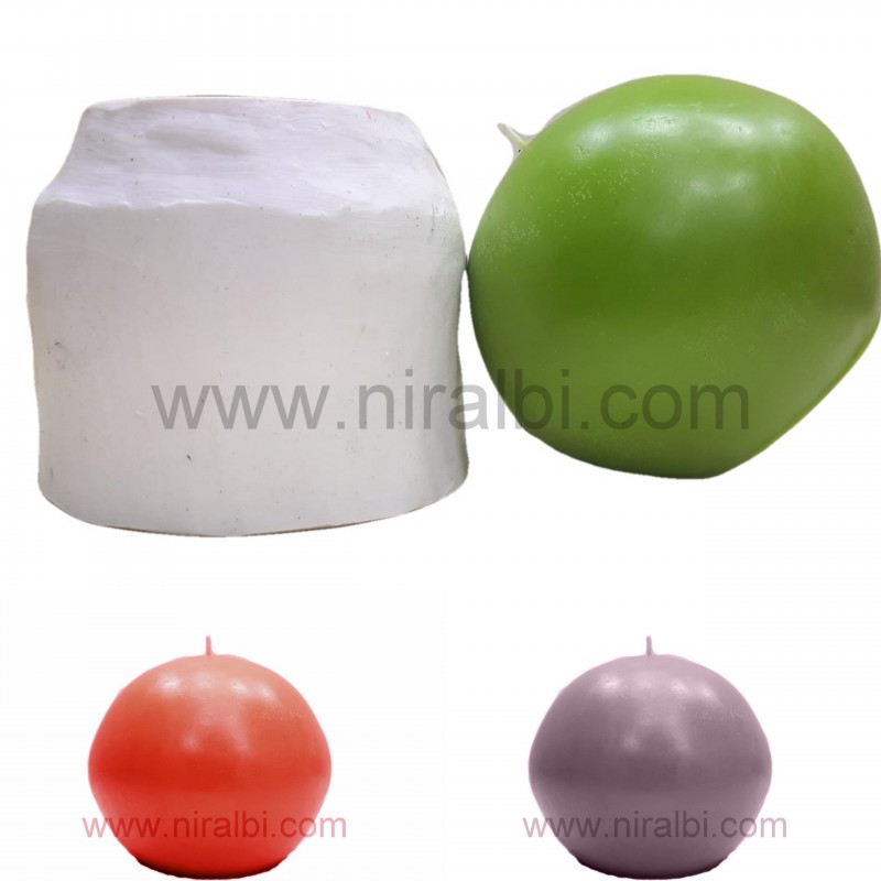 4 Inch Plain Ball Silicone Candle Mould - SL785 4 Inch Plain Ball Silicone Candle Mould - SL785